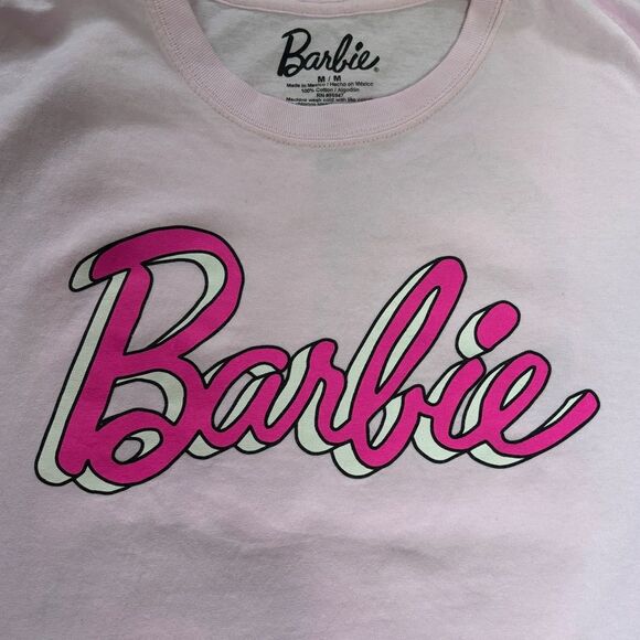Fashion Nova Barbie Besties Oversized Front & Back Print T-shirt - Picture 6 of 7